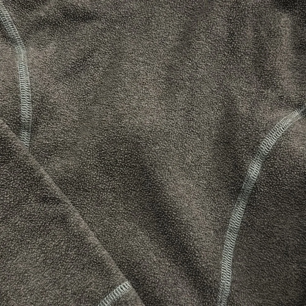 North face fleece 1/4 zip gray/teal‎ girls XXS
